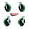 Service Caster 8 Inch Green Poly on Cast Iron Swivel Caster Set with Roller Bearing 2 Brake SCC SCC-30CS820-PUR-GB-2-TLB-2 - alternate 7